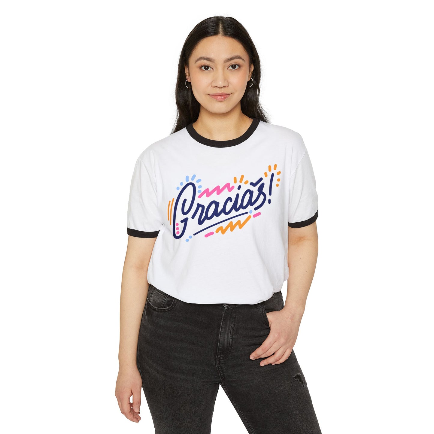 Gracias Cotton Ringer T-Shirt